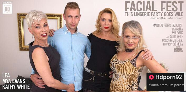 Mature NL – Kathy White, Lea & Mya Evans – Facial Fest