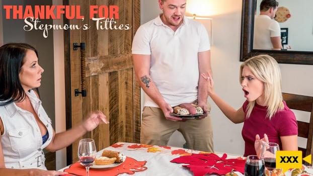 MomsTeachSex – Kiara Cole & Reagan Foxx – Thankful For My Stepmoms Titties – S14 E4