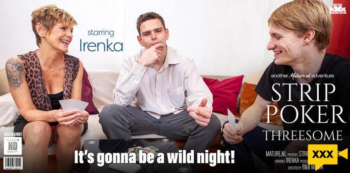 Mature NL – Irenka – Stripoker threesome with a mature slut and two toyboys
