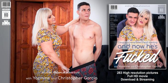 Mature NL – Yazmine – Her sons best friend is fucked, after caught stealing