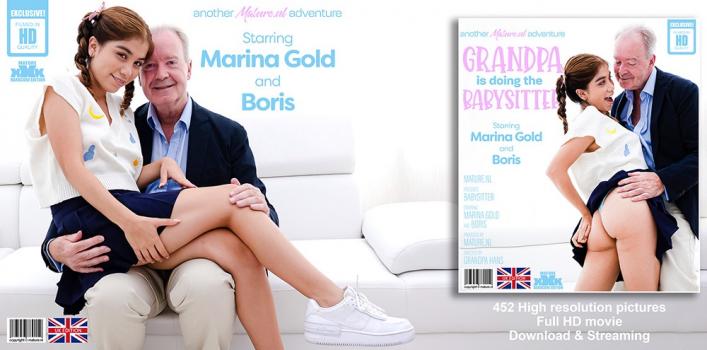 Mature NL – Marina Gold – Grandpa is doing the 19 year old babysitter