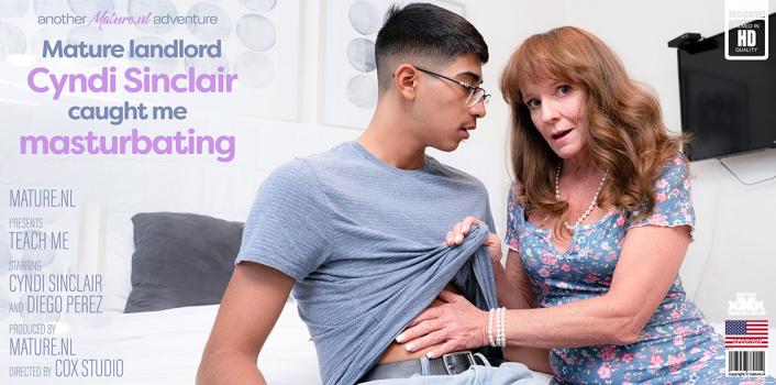 Mature NL – Mature landlord Cyndi Sinclair caught me masturbating, and she loves anal sex