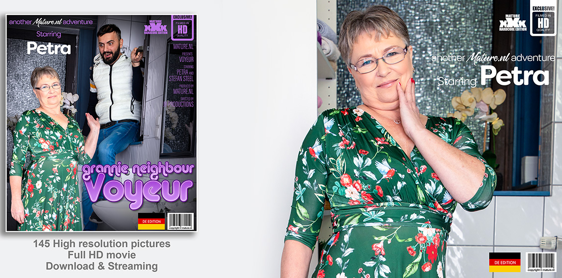Mature NL – Petra – Granny neighbour voyeur – Grandma Petra is getting a surprise visit