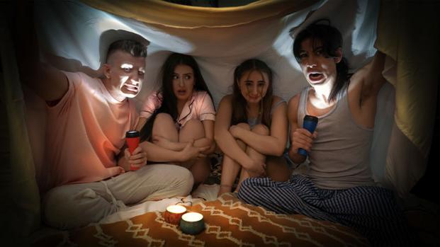 SisSwap – Aubree Valentine & Penelope Kay – Swappin’ Scary Stories