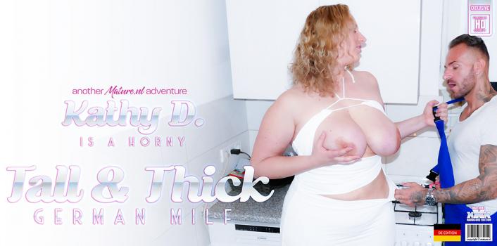 MatureNL – Thick German MILF Kathy D. has a big ass and tits she uses to seduce the handyman into sex at home
