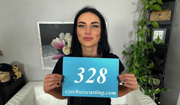 CzechSexCasting – Salina Shein – Black leather, green lace and first casting – E328
