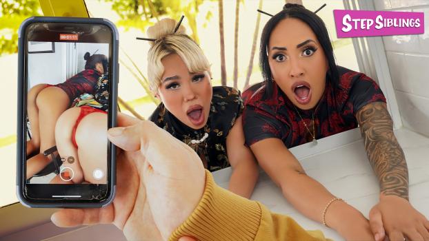 StepSiblings – Luna Luxe & Kona Jade – Caught, Stuck, and Fucked