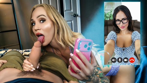 PervMom – Izi Blu & Sarah Jessie – “Are You Seeing This? His Dick Is Huge…” Mom & Aunt Didn’t Think I’d Hear Their Call