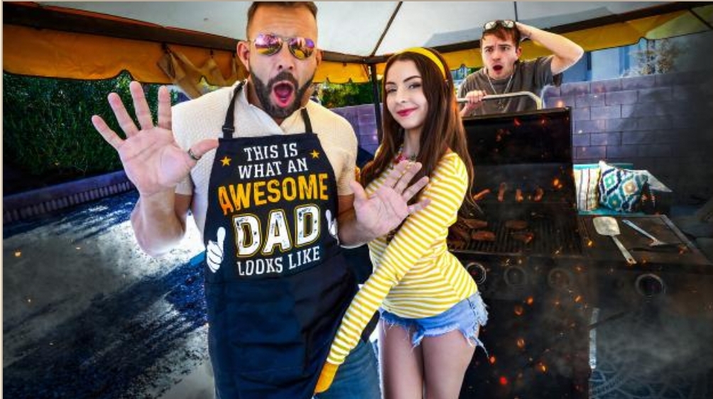 FamilyStrokes – Serena Hill – “I’ll Drain Your Cock Before the BBQ”: Serena Gets Marinated In White Sauce